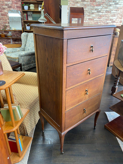 Vintage English Oak Estate Tallboy