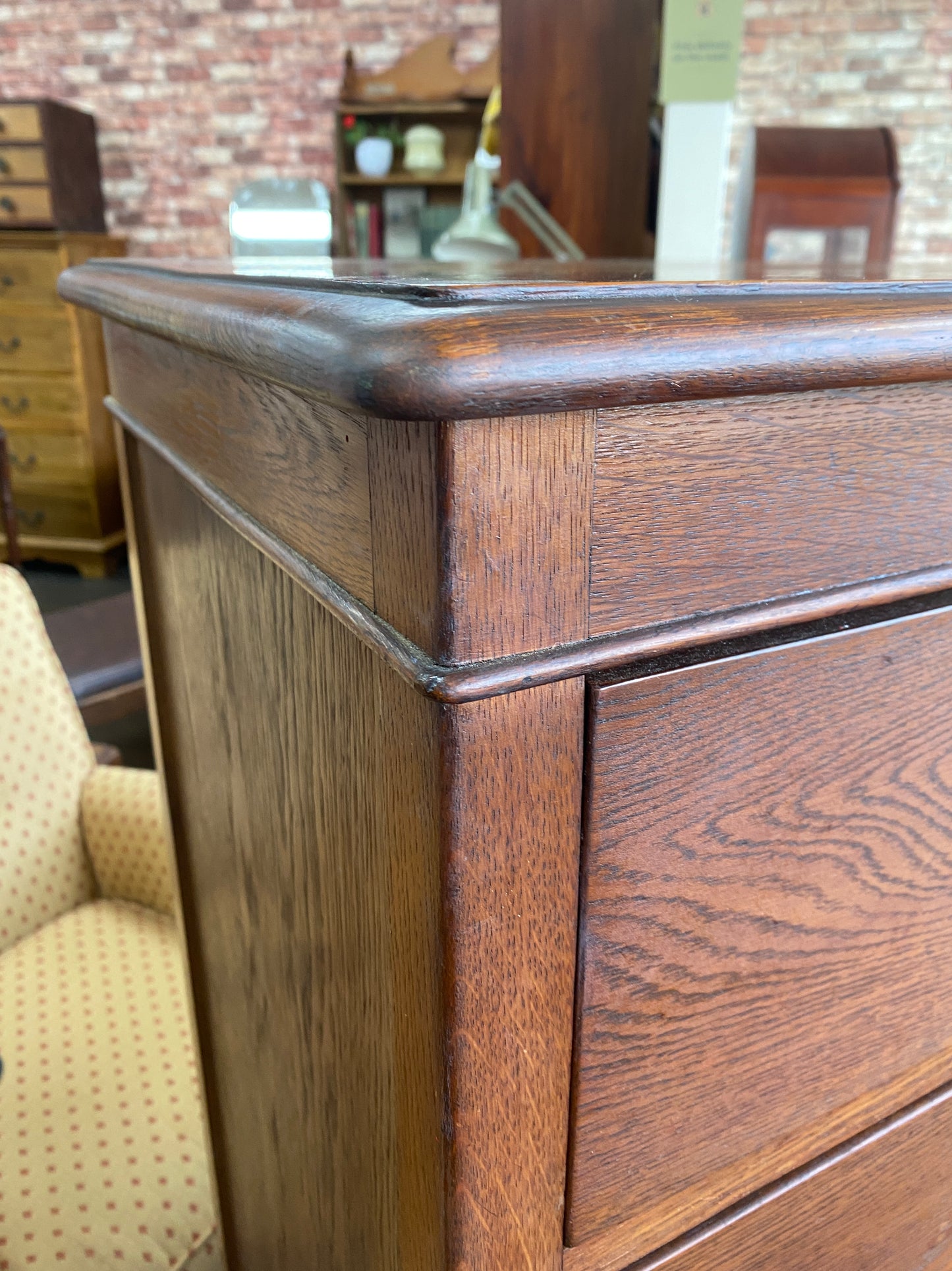 Vintage English Oak Estate Tallboy