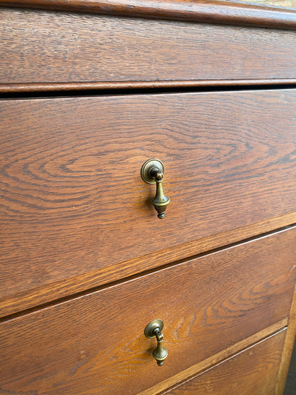 Vintage English Oak Estate Tallboy