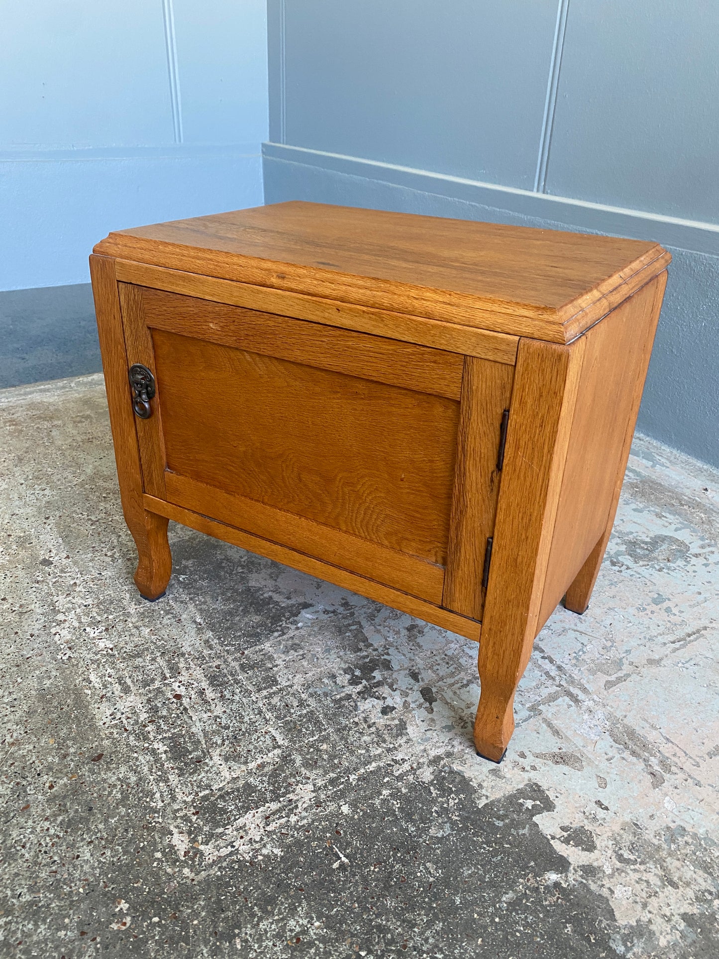 Vintage English Oak Nightstand