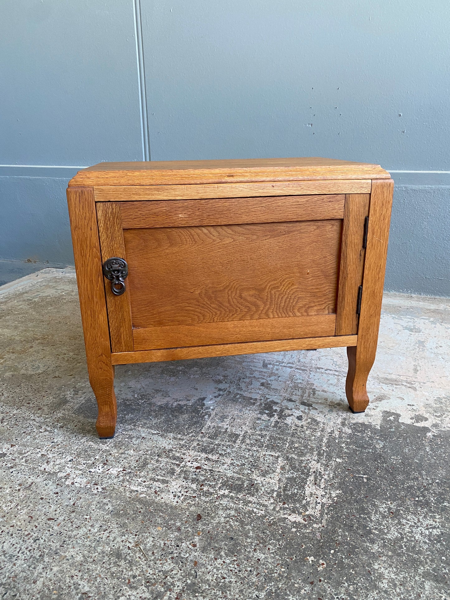 Vintage English Oak Nightstand