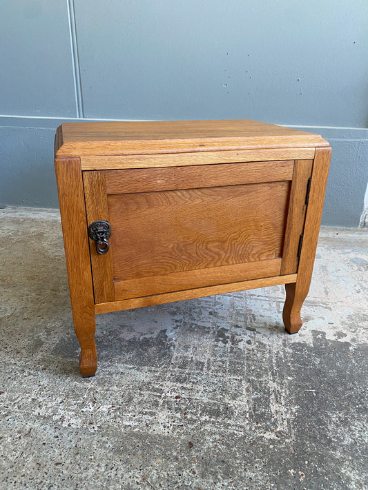 Vintage English Oak Nightstand