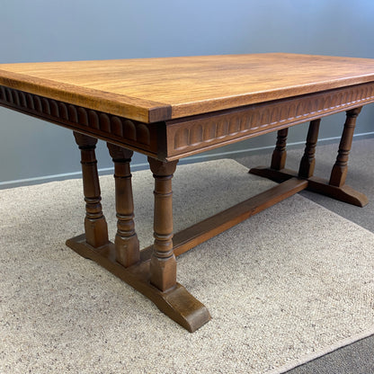 Vintage English Oak Topped Coffee Table