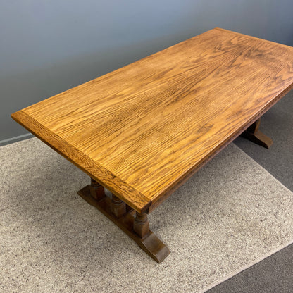 Vintage English Oak Topped Coffee Table