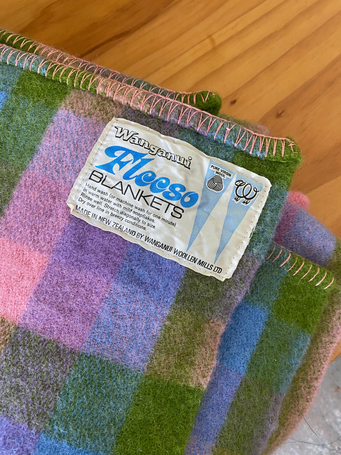 Vintage Fleeso Wanganui Pure Wool Blanket 1700 x 1600