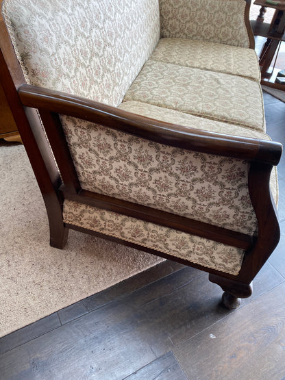 Vintage Floral Damask Pattern Three Seater