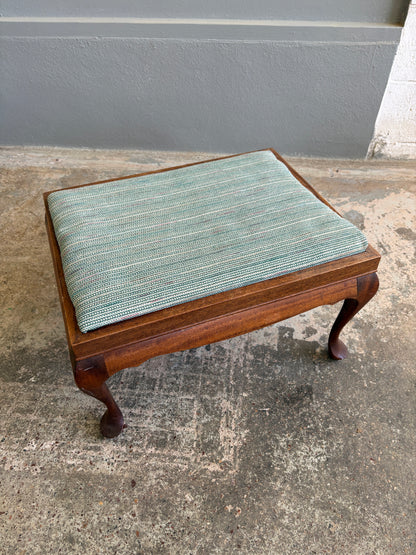 Vintage Foot Stool with Queen Anne Legs