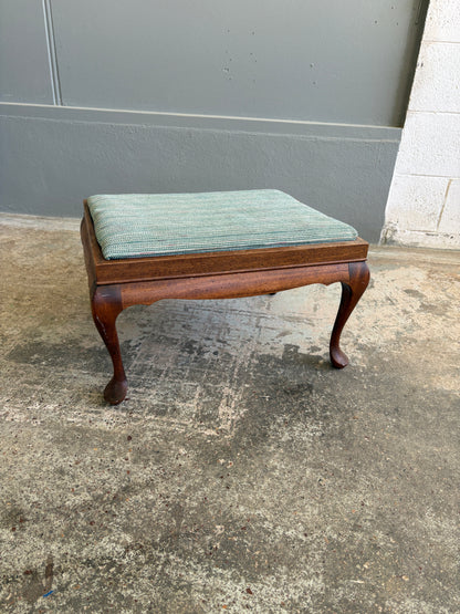 Vintage Foot Stool with Queen Anne Legs