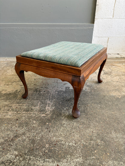 Vintage Foot Stool with Queen Anne Legs