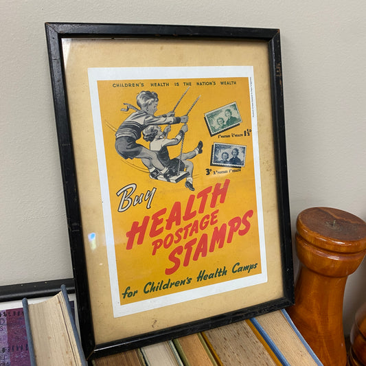 Vintage Framed Health Postcard