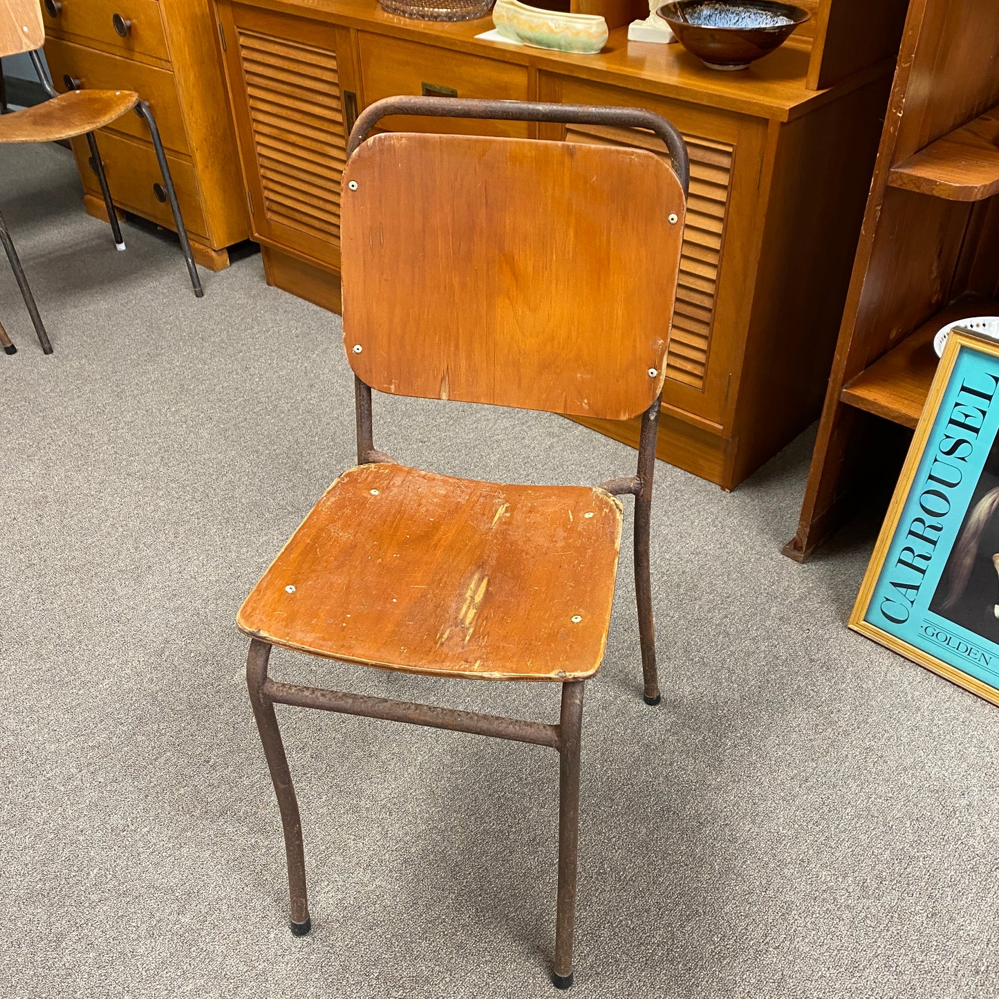 Vintage Hall Chair - Wide Handle Back