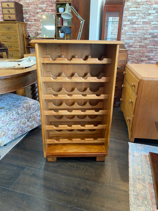 Vintage Hand Made Rimu Wine Rack