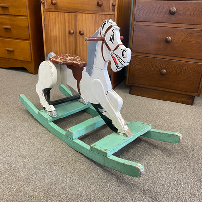 Vintage Hand Painted Child's Rocking Horse