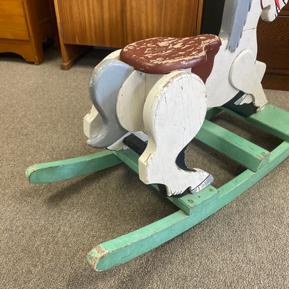 Vintage Hand Painted Child's Rocking Horse
