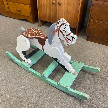 Vintage Hand Painted Child's Rocking Horse