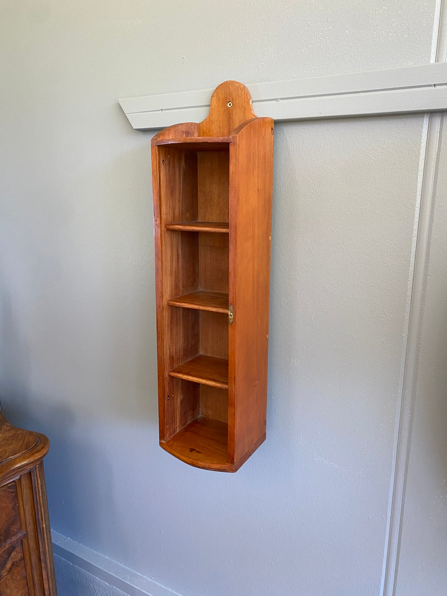 Vintage Handmade Rimu Spice Rack