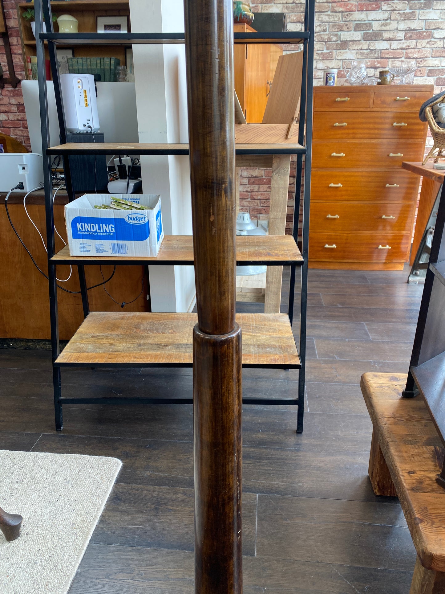 Vintage Hardwood Standard Lamp
