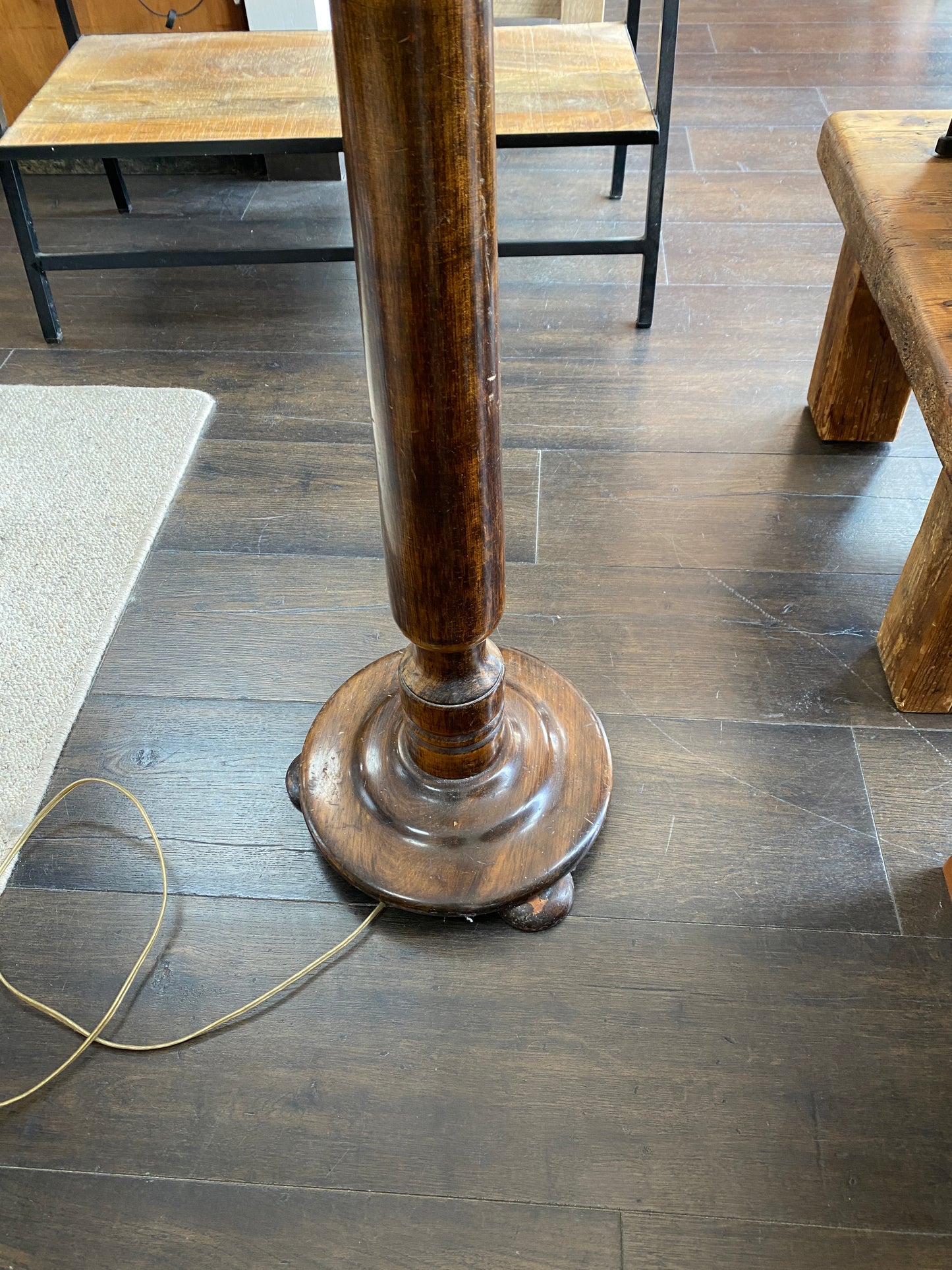 Vintage Hardwood Standard Lamp
