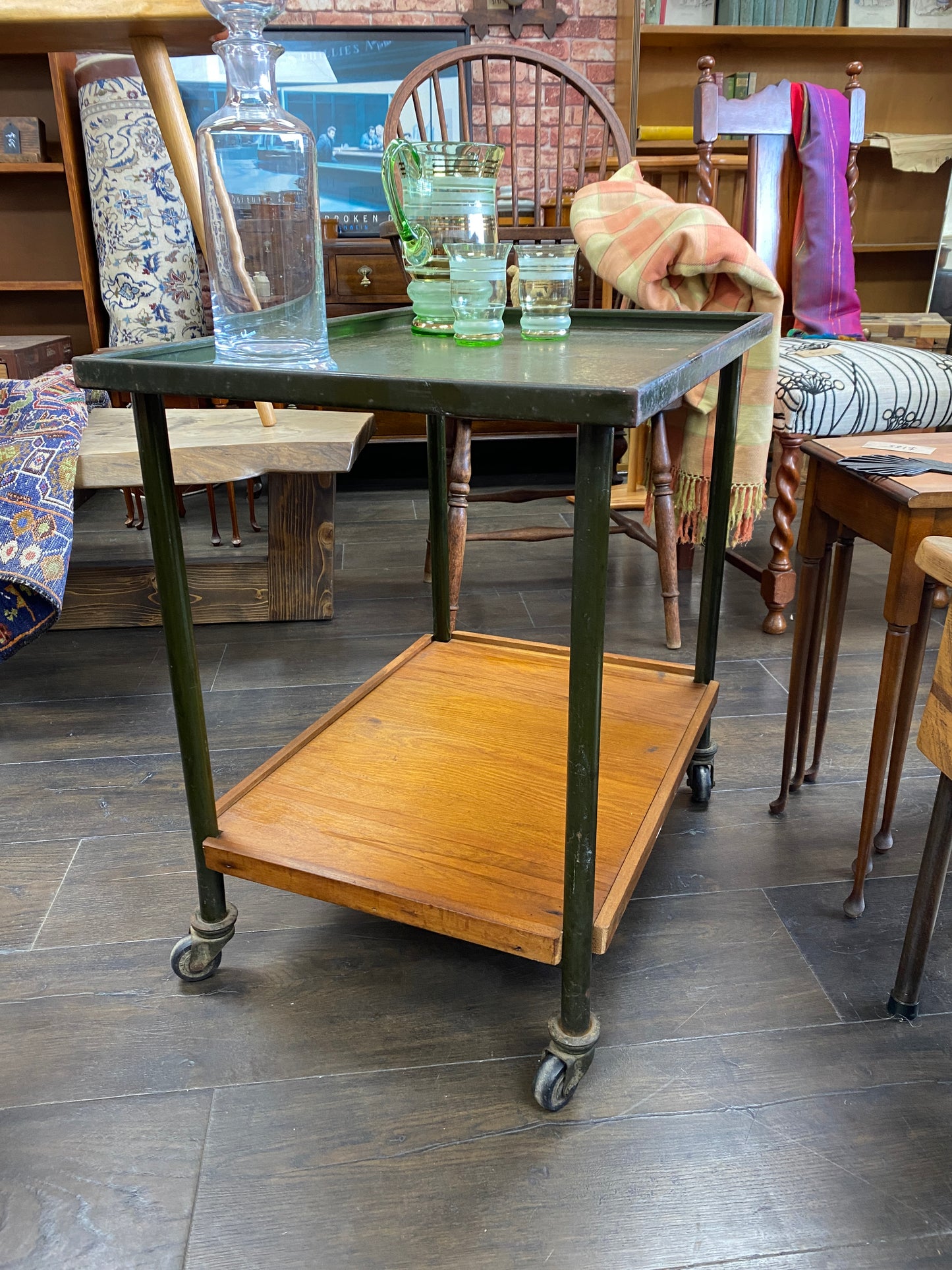 Vintage Industrial Converted Drinks Trolley