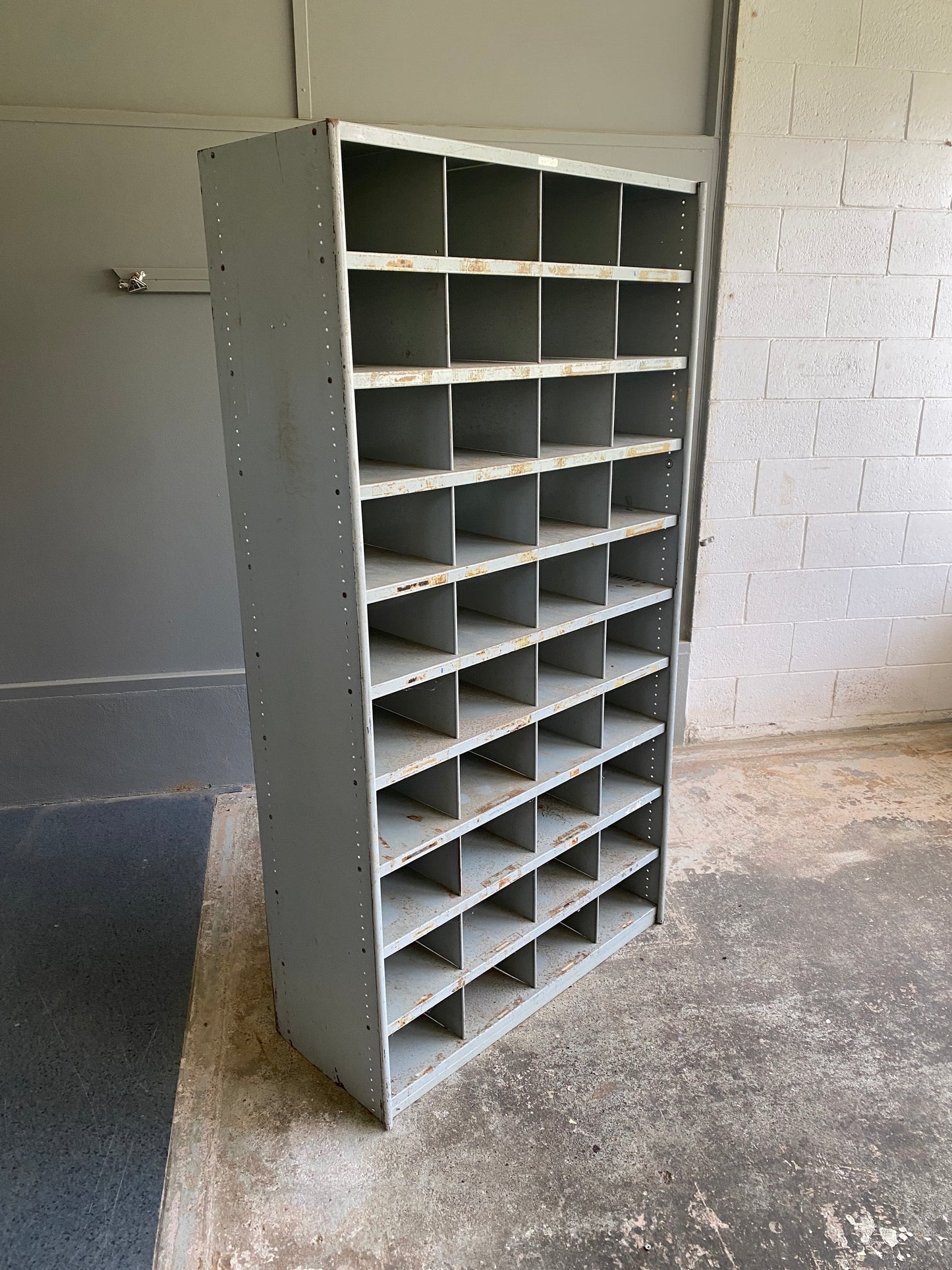 Vintage Industrial Steelcase Pigeonhole Cabinet