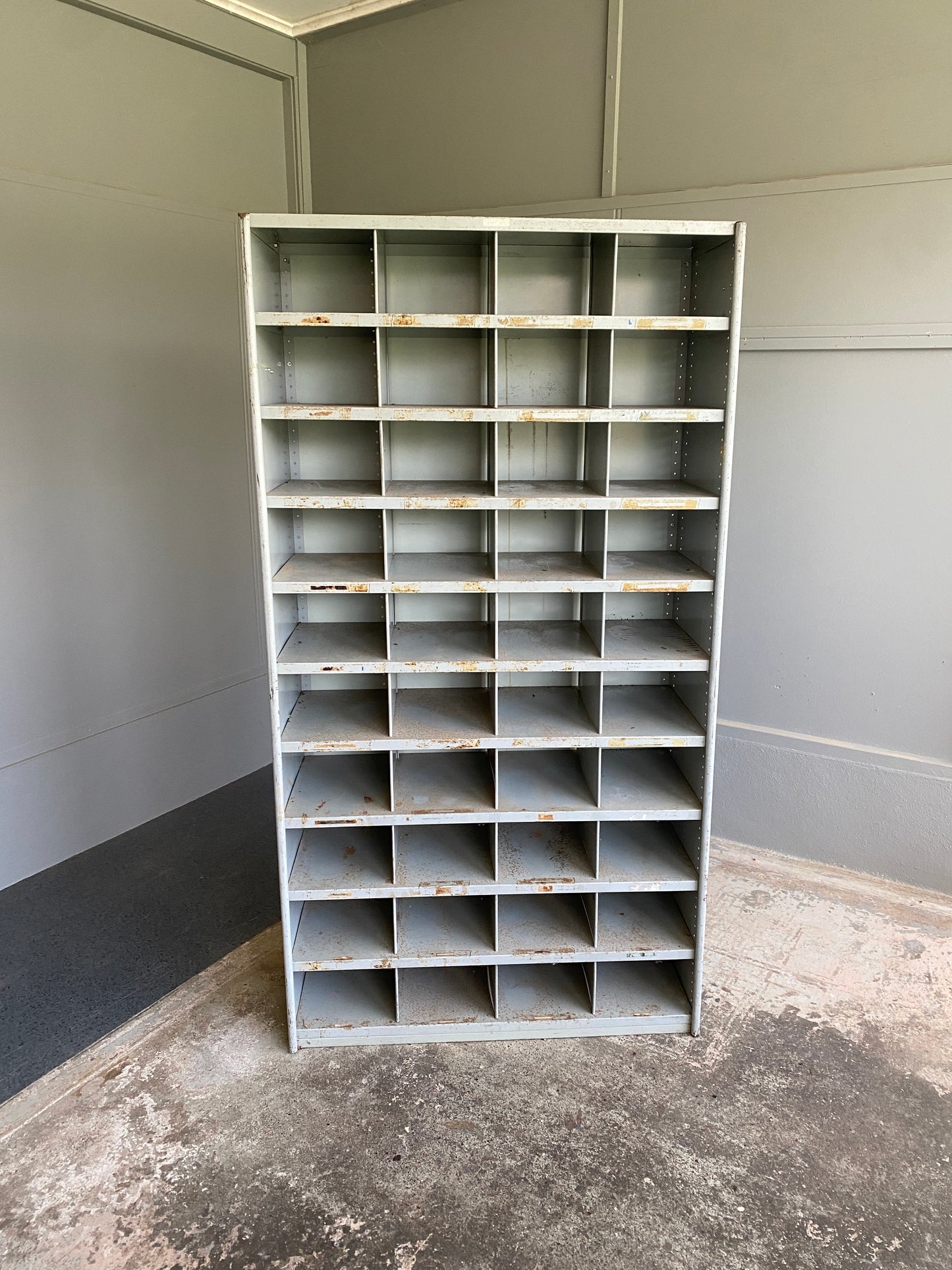 Vintage Industrial Steelcase Pigeonhole Cabinet