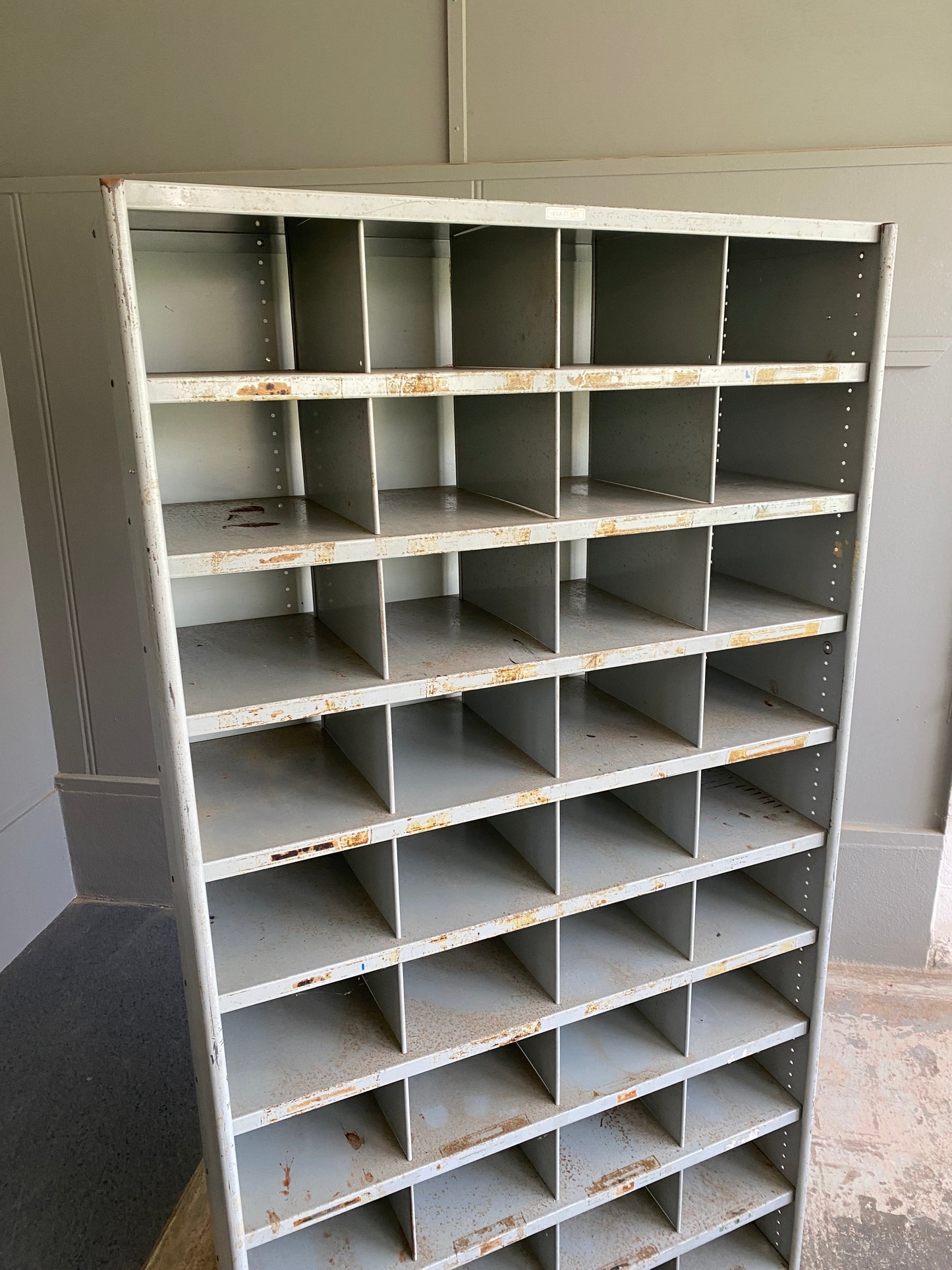 Vintage Industrial Steelcase Pigeonhole Cabinet