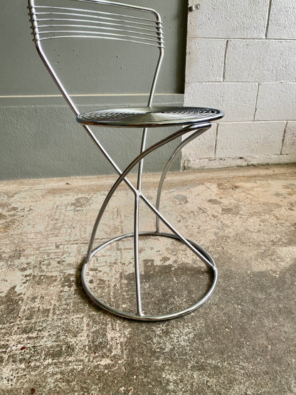 Vintage Italian Chromed Dining Chairs (Pair)