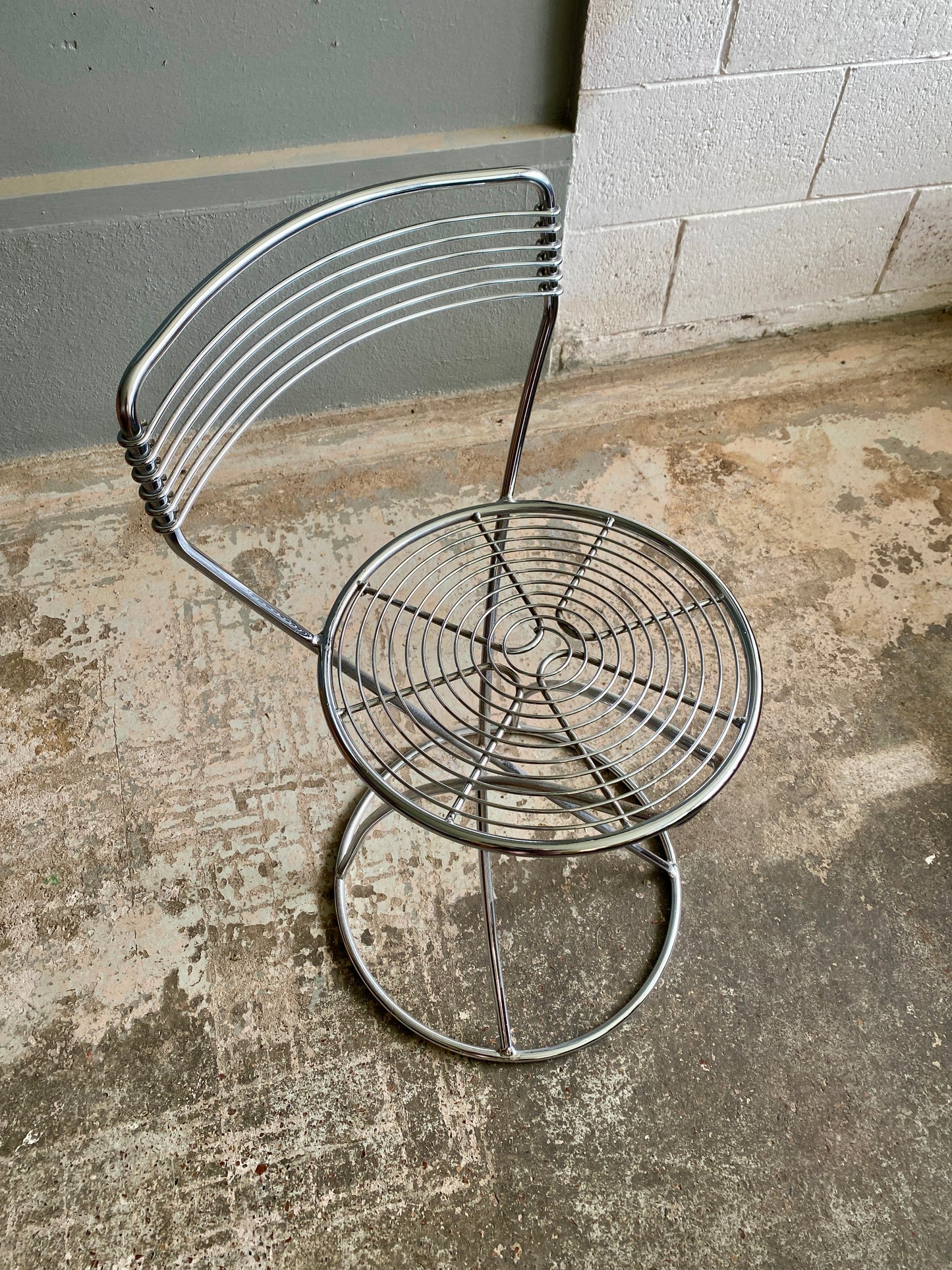 Vintage Italian Chromed Dining Chairs (Pair)