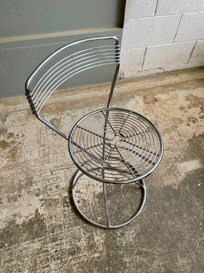 Vintage Italian Chromed Dining Chairs (Pair)