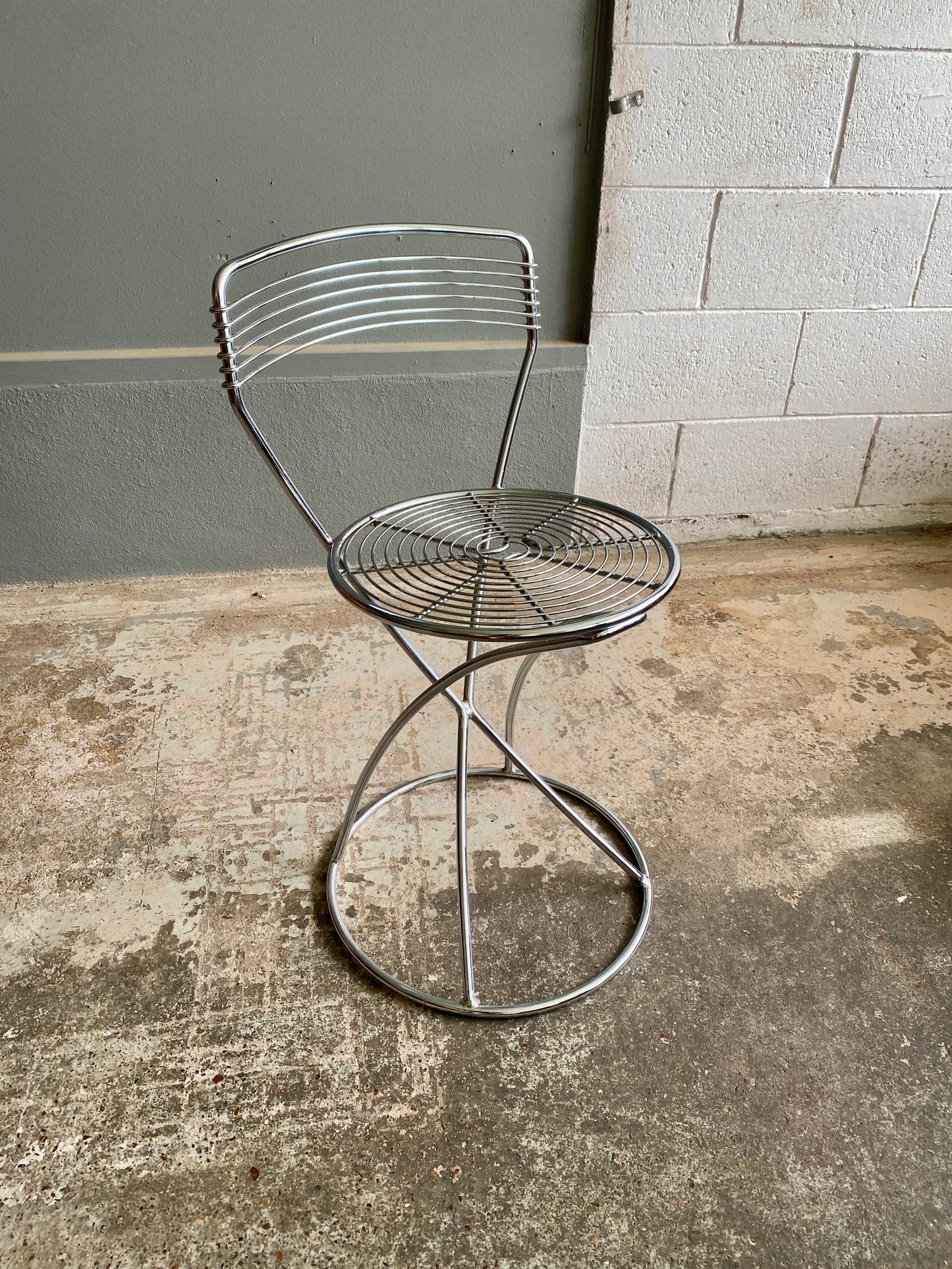 Vintage Italian Chromed Dining Chairs (Pair)
