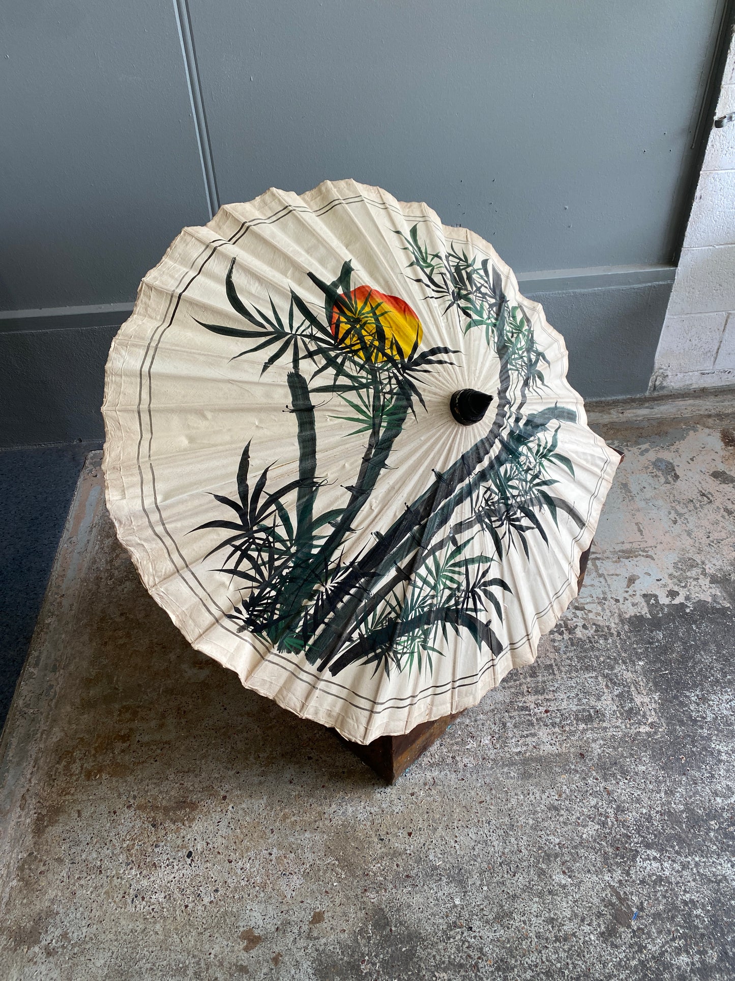 Vintage Japanese Bamboo Parasol