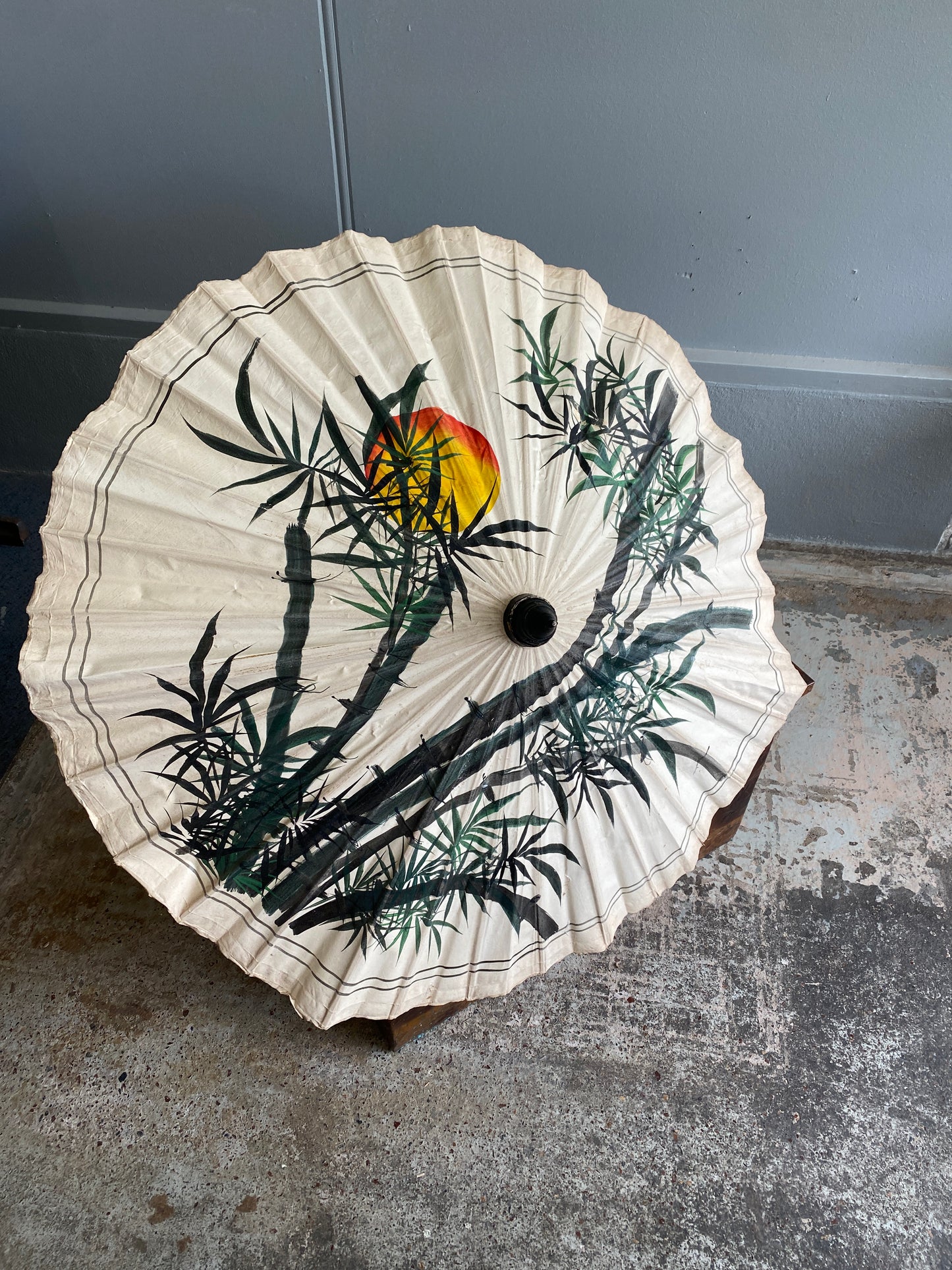 Vintage Japanese Bamboo Parasol