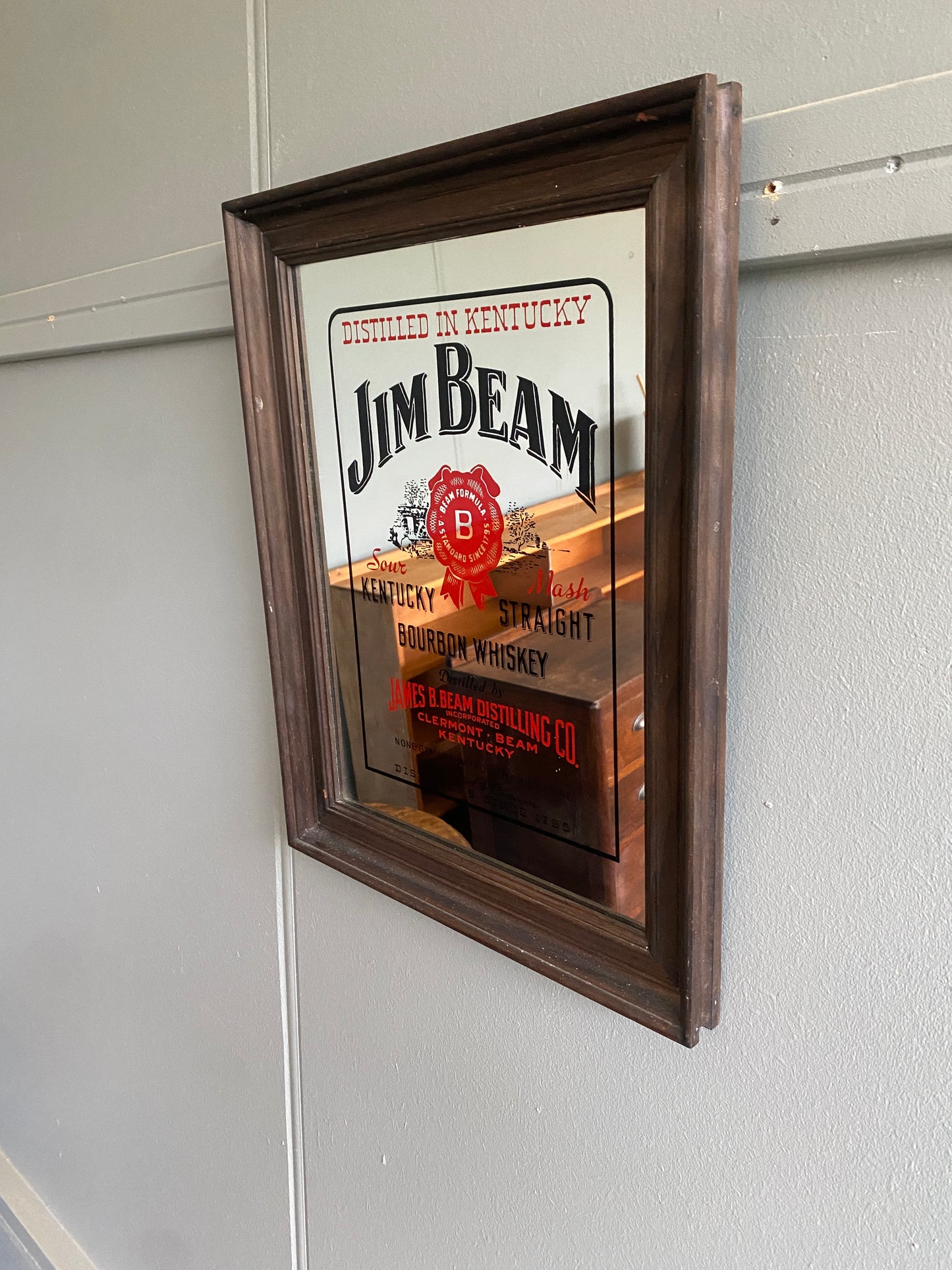 Vintage Jim Beam Bar Mirror
