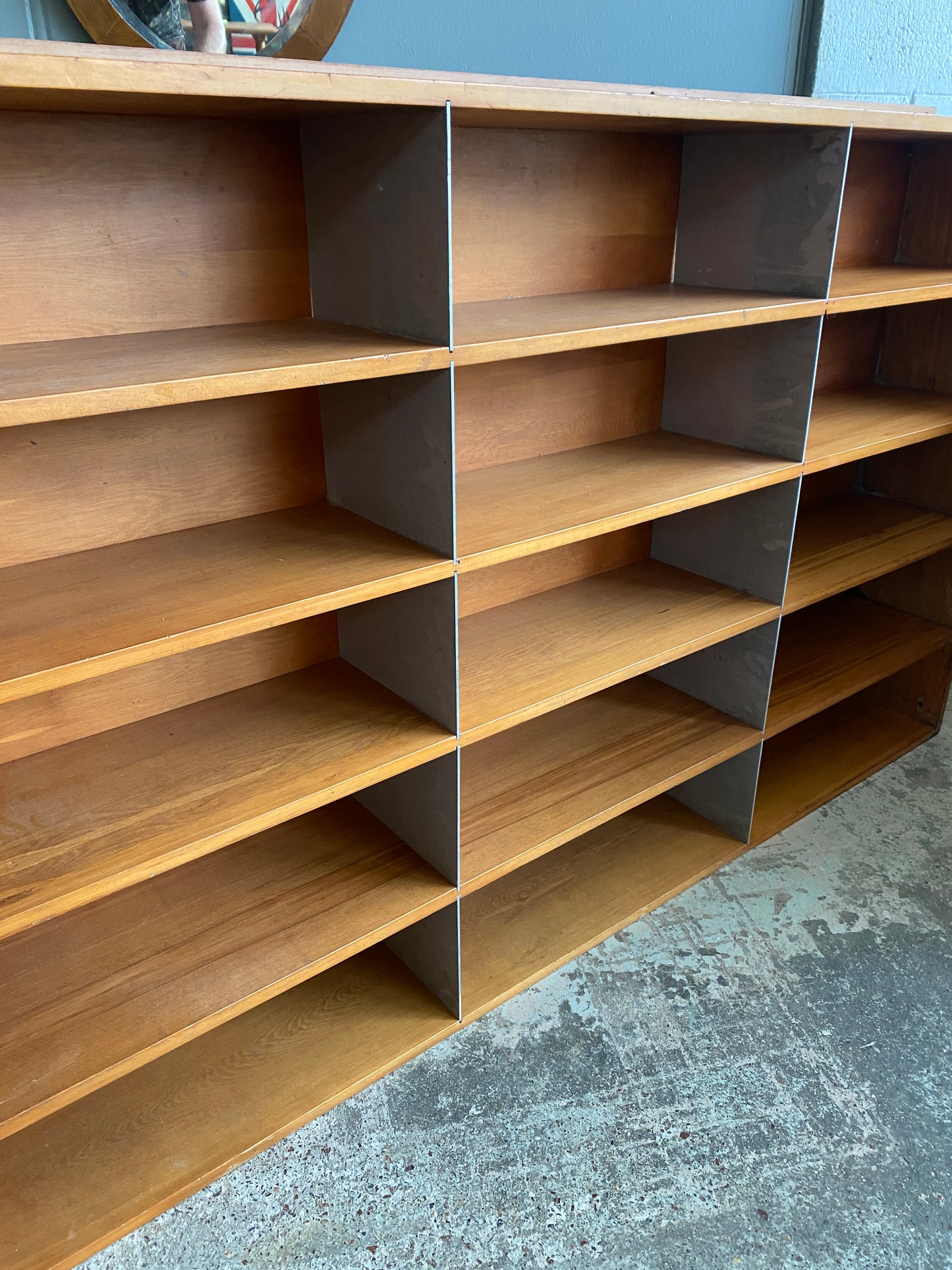 Vintage Large Custom Made Rimu Bookcase