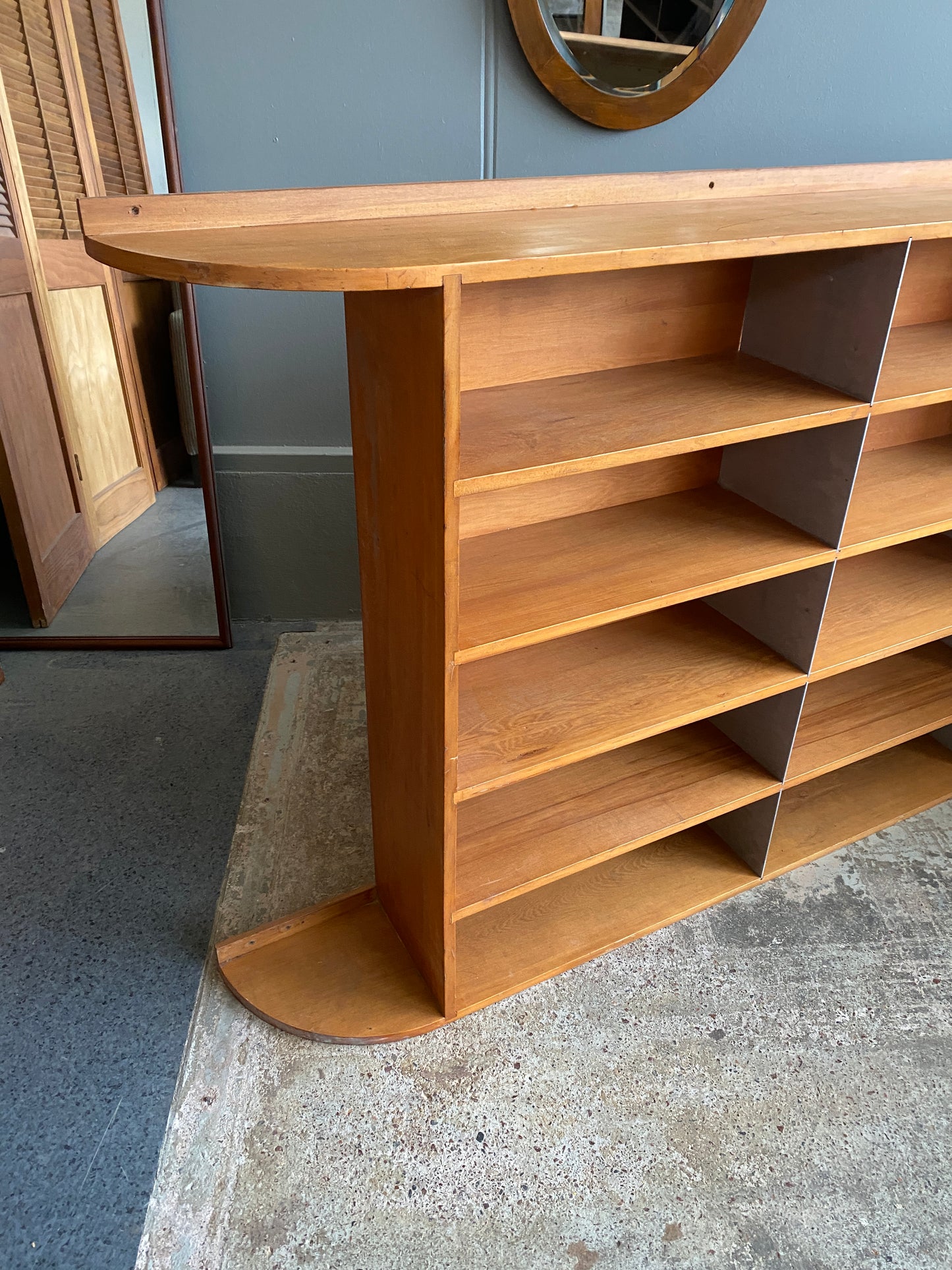 Vintage Large Custom Made Rimu Bookcase