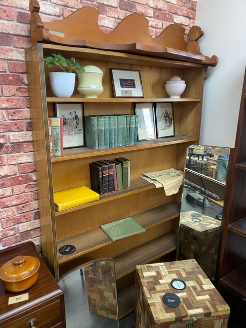 Vintage Large Library Bookcase – Plots & Pickles