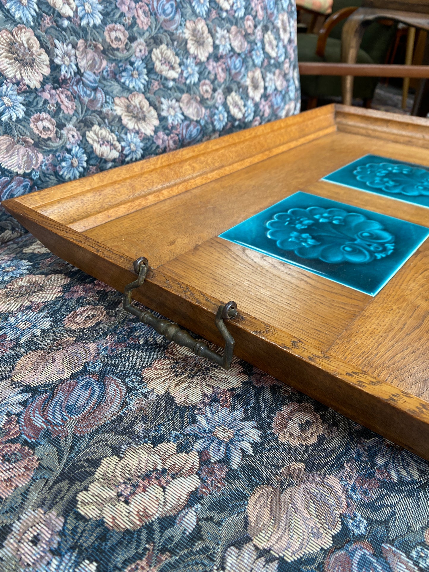 Vintage Large Oak Tray