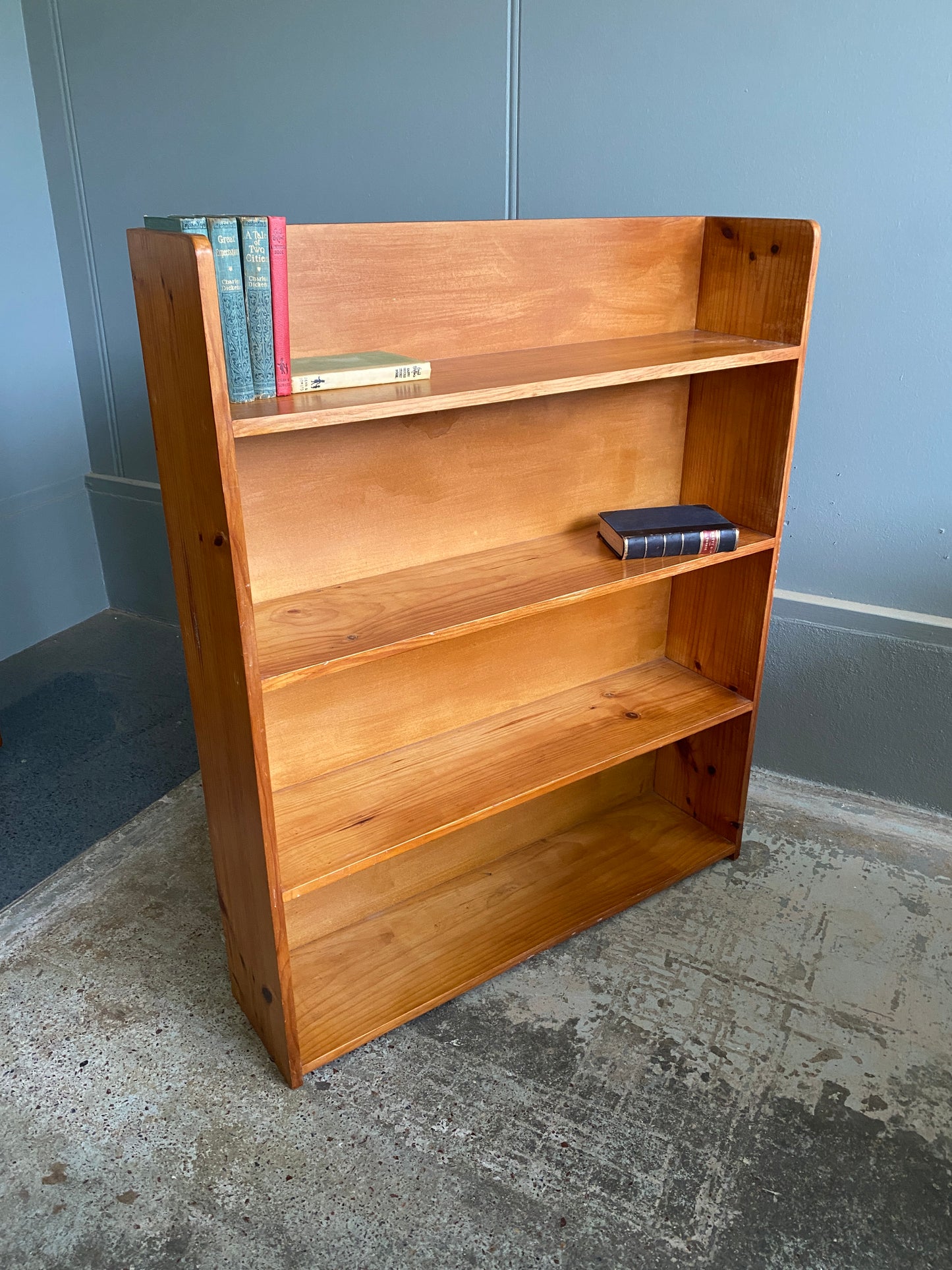 Vintage Large Pine Bookcase