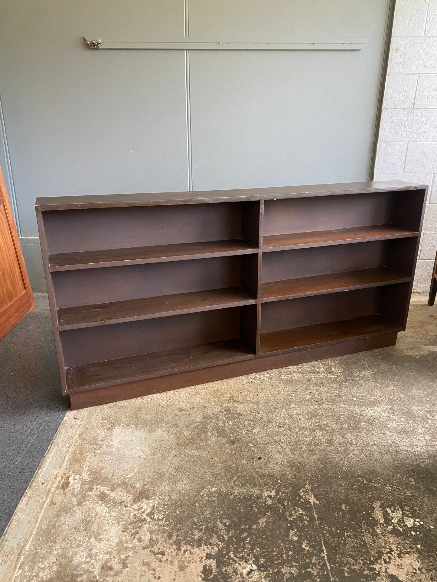 Vintage Large Solid Timber Bookcase