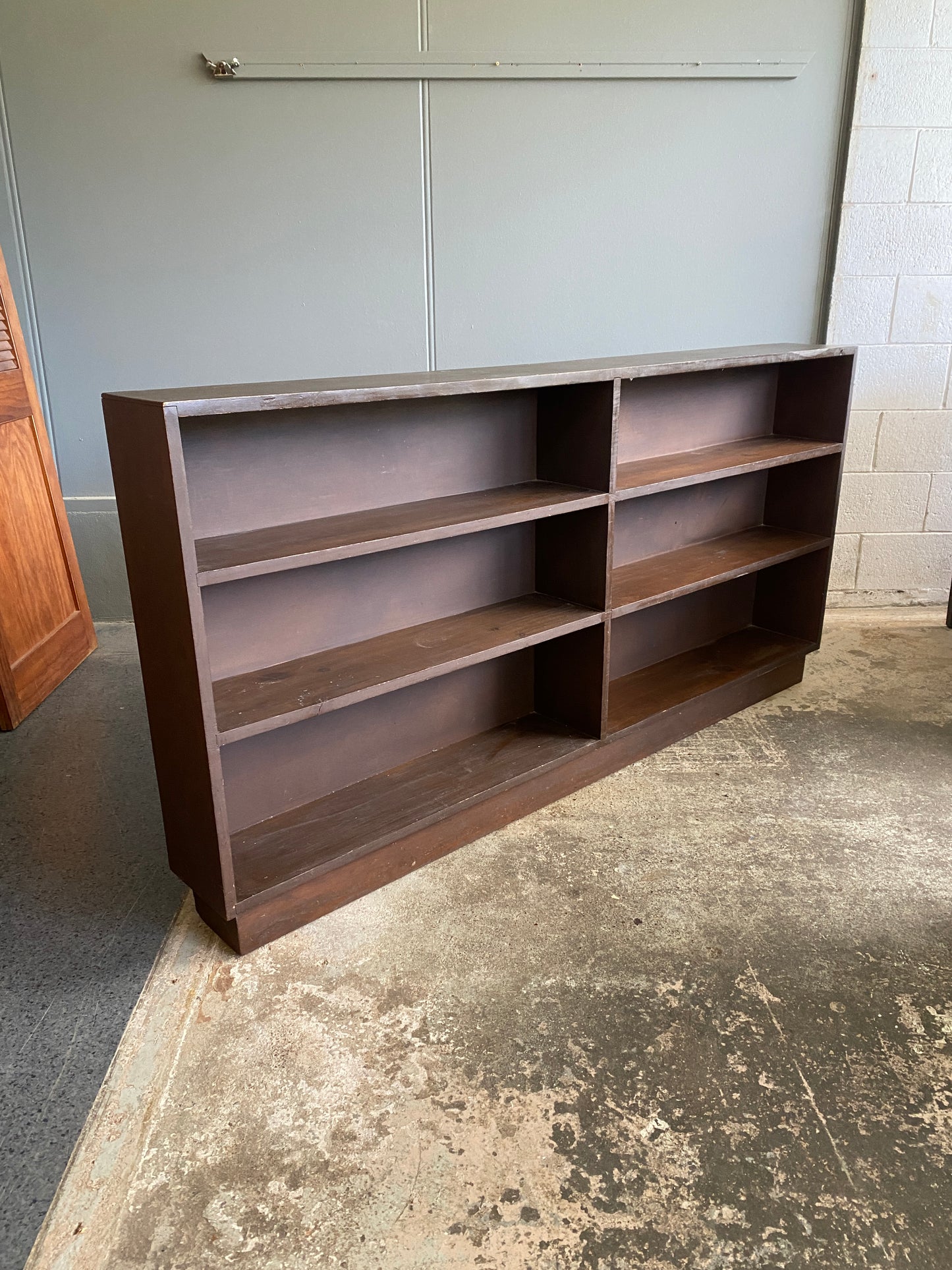 Vintage Large Solid Timber Bookcase