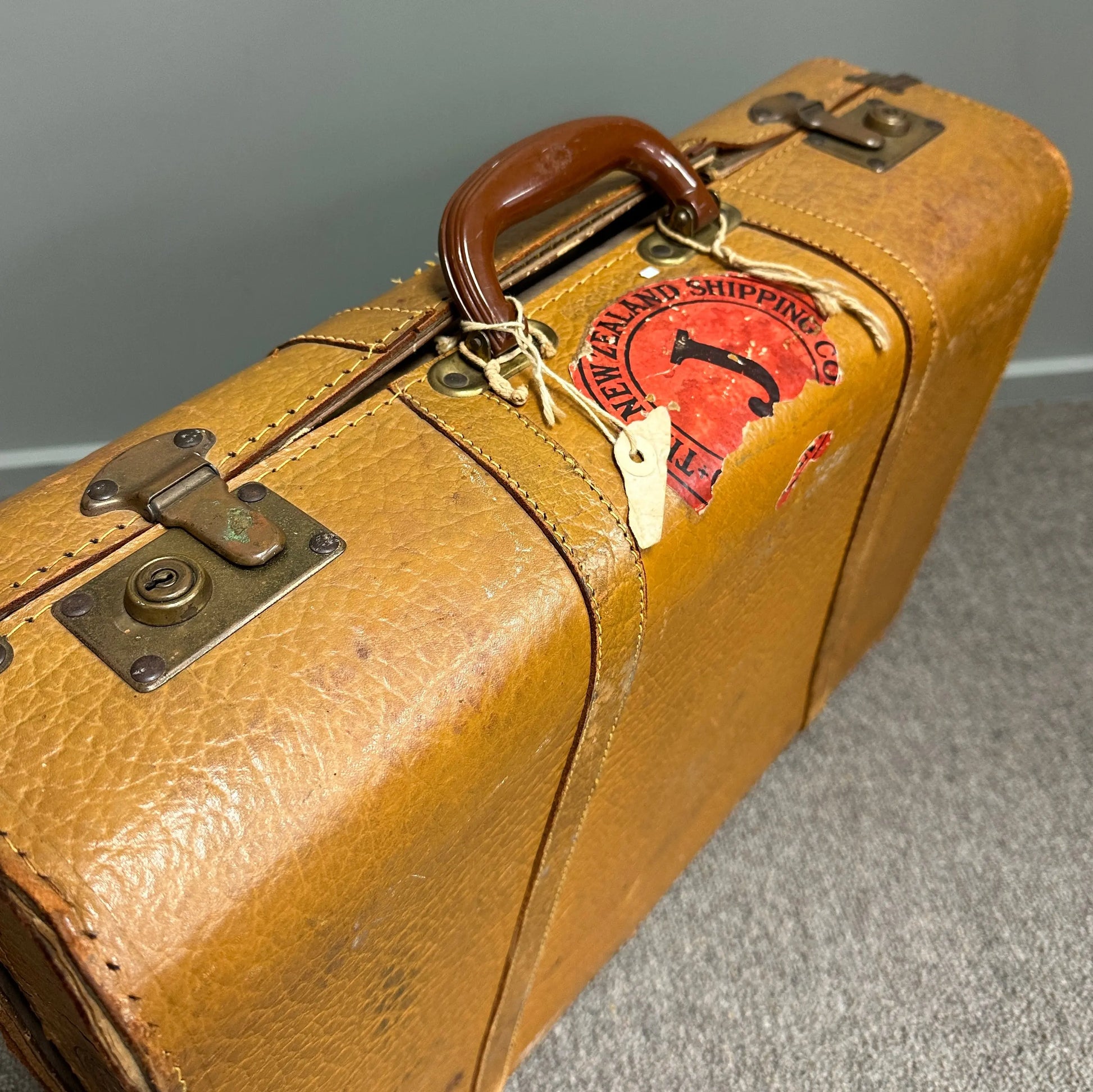 Vintage Leather Suitcase - Plots & Pickles