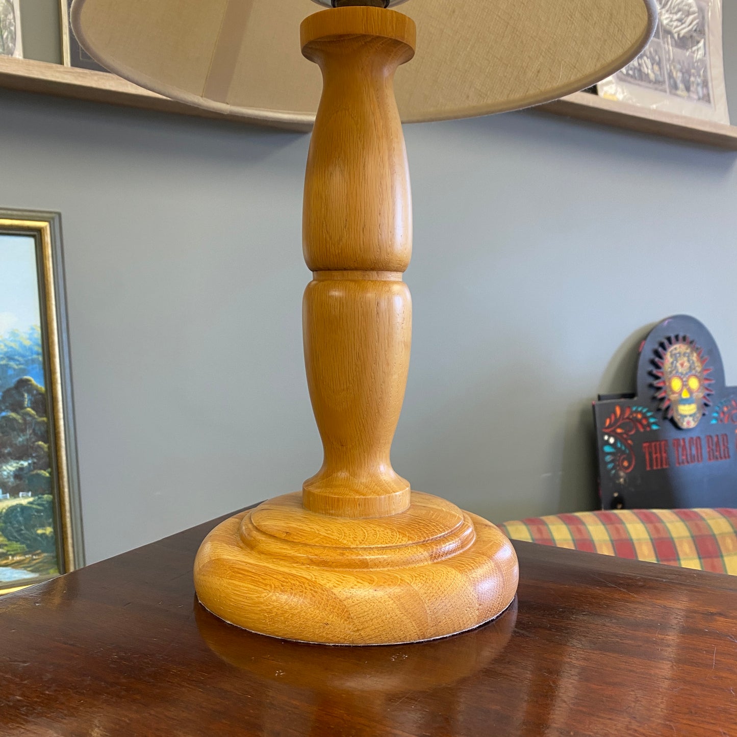 Vintage Light Wood Lamp