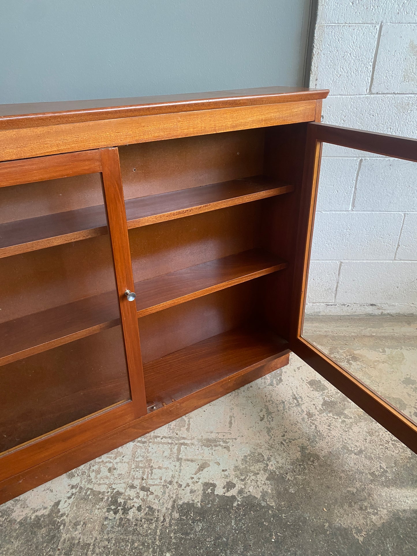 Vintage Mahogany Double Book/Display Case