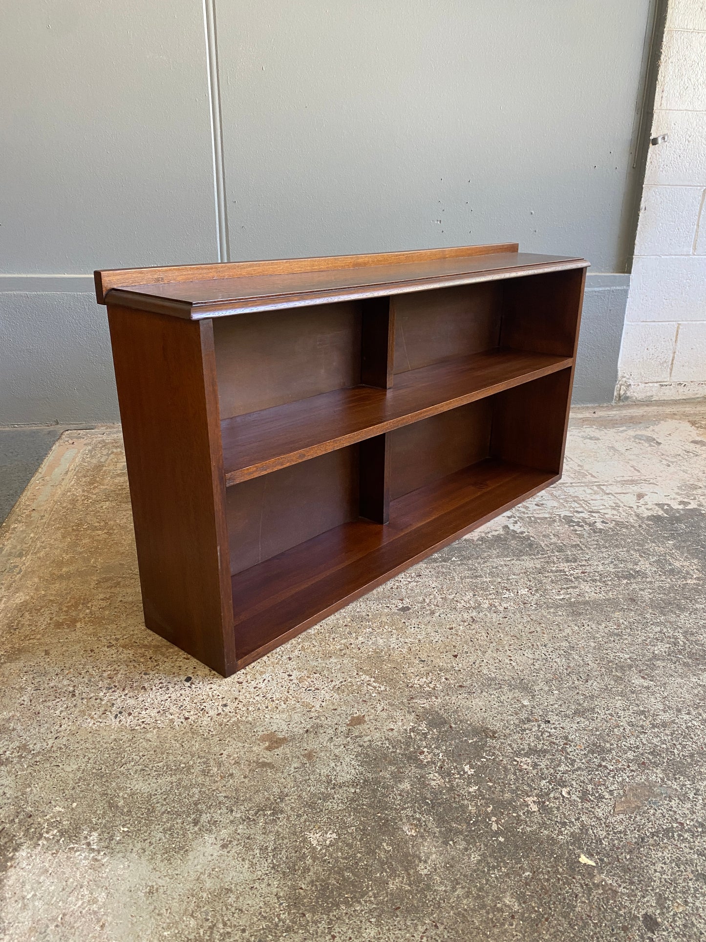 Vintage Mahogany Low Bookcase