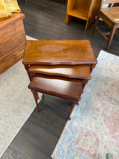 Vintage Mahogany Nest Of Tables with Cabriole Legs