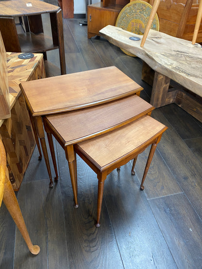 Vintage Mahogany Nest of Tables Cabriole Legs