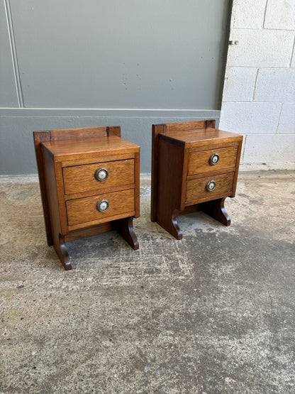 Vintage Mahogany Nightstands (Mountable) Pair
