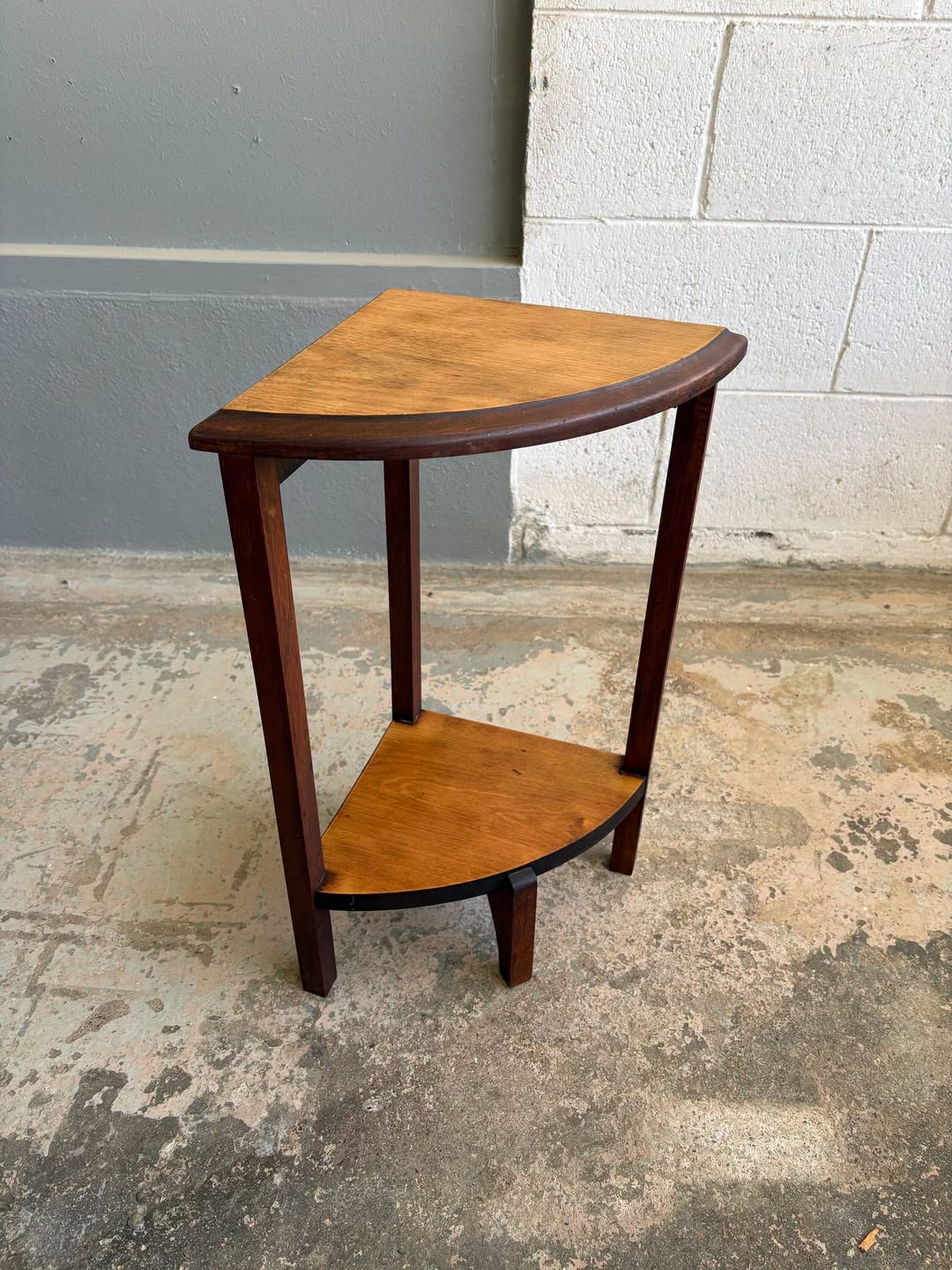 Vintage Mahogany Quarter Plant Stand