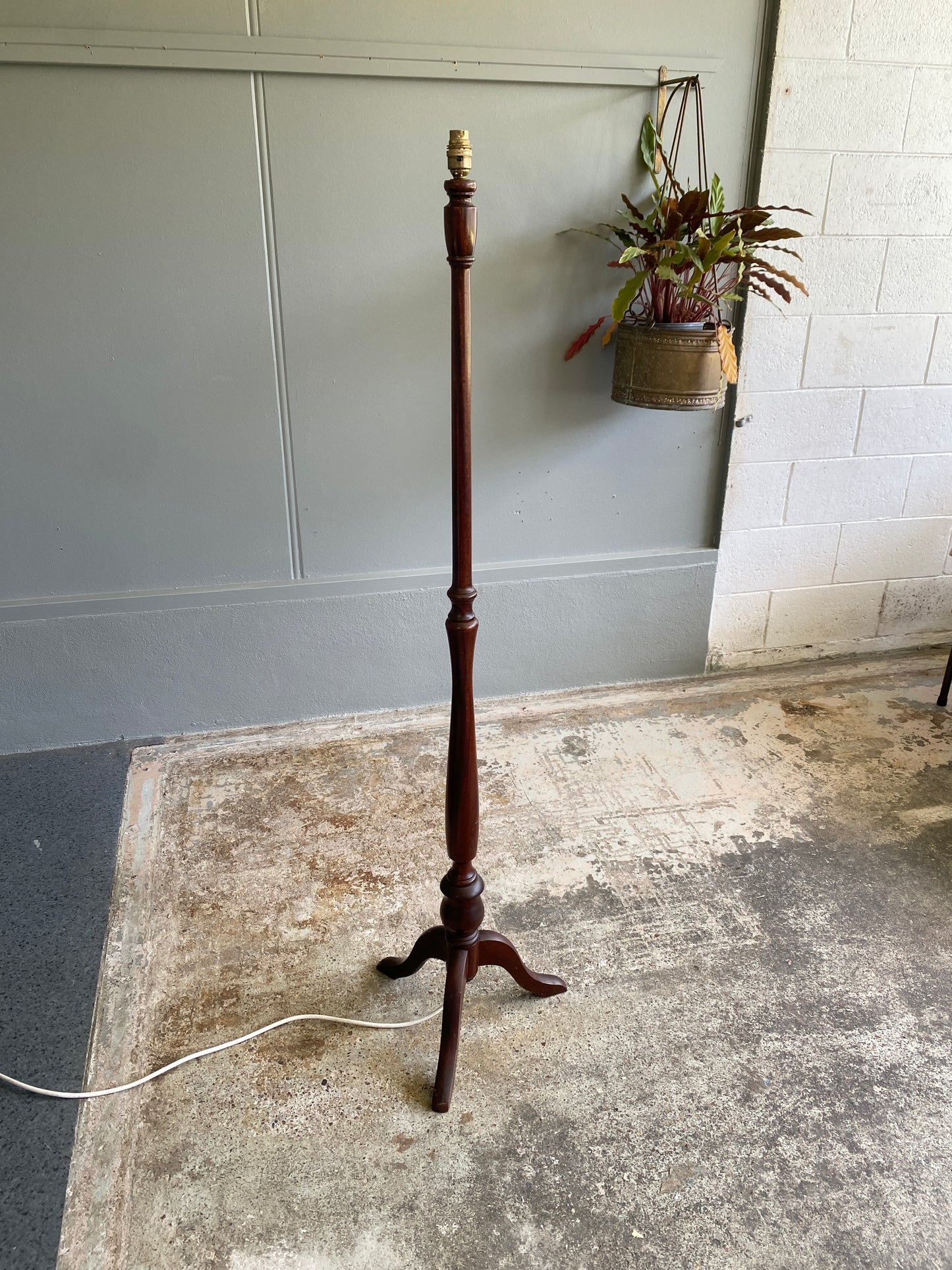Vintage Mahogany Standard Lamp