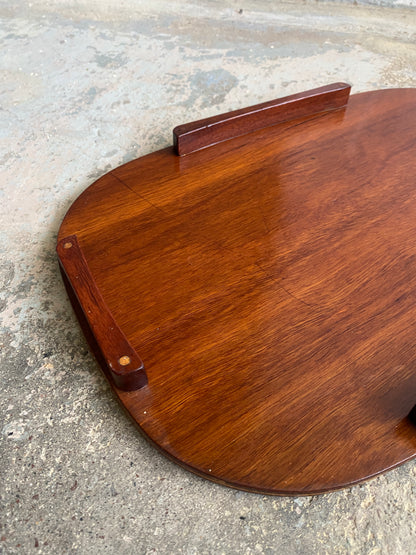 Vintage Mahogany Tray with Brass Details